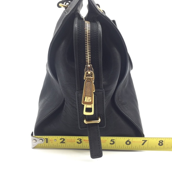 YSL Yves Saint Lauren Cabas Chyc Y Leather Handbag Tote Bag - Picture 13 of 16